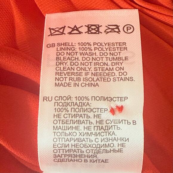 Reiss Roya Accordion Pleated Midi Dress in Red Size 2 - Picture 11 of 12